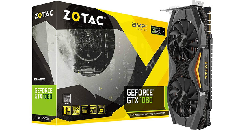 Zotac Gaming GeForce GTX 1080 AMP Edition 8GB GDDR5 PCI-E Gen 3x4 - Graphics Card - كرت الشاشة